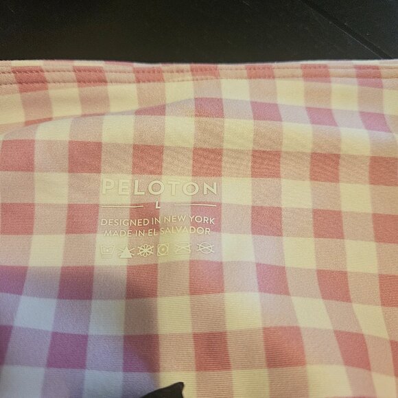 Peloton pink and white Gingham High Waist Legging in Large - Picture 3 of 3